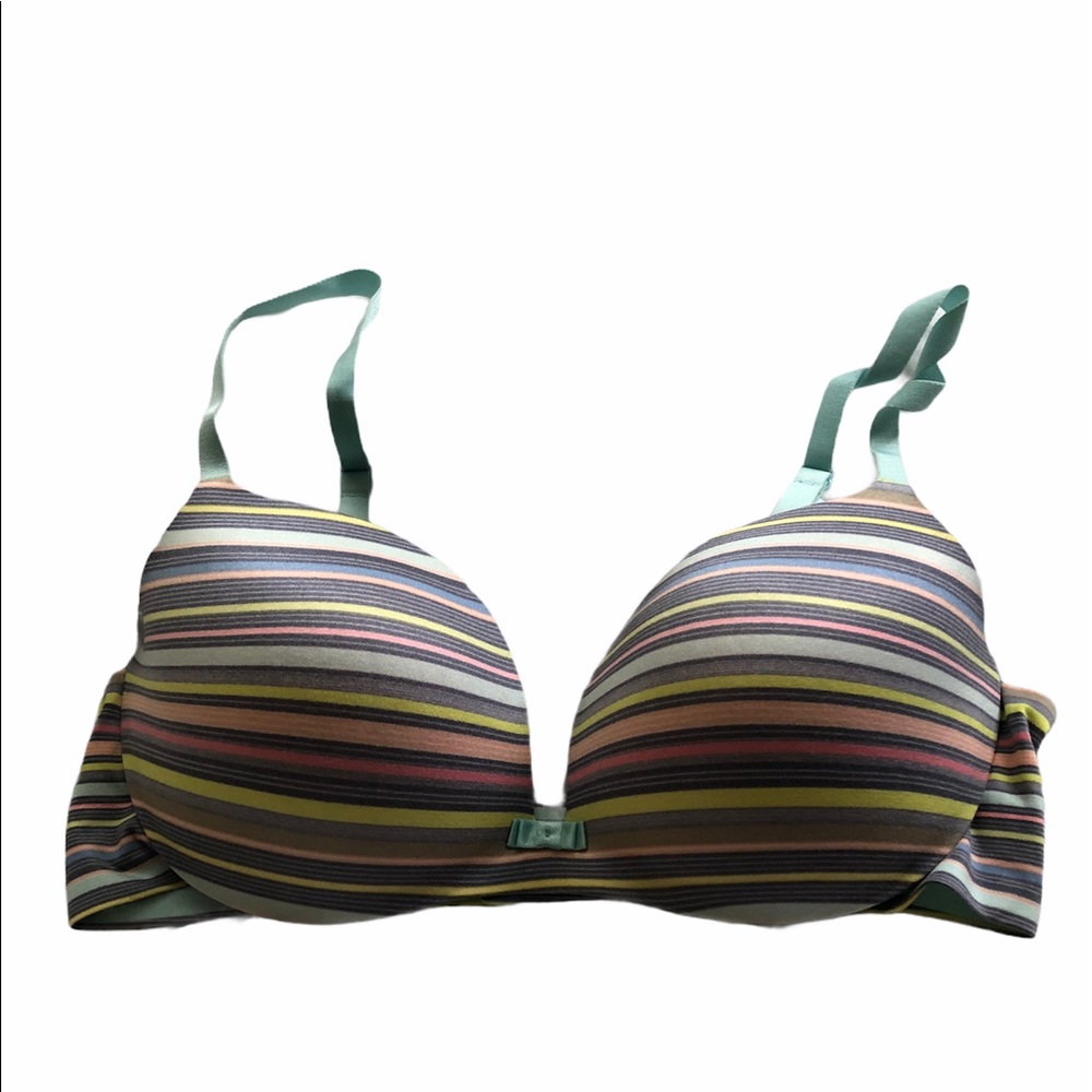 Victoria’s Secret striped lined demi padded bra